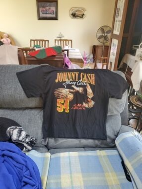 Johnny Cash Men In Black Graphic T Shirt Size XL